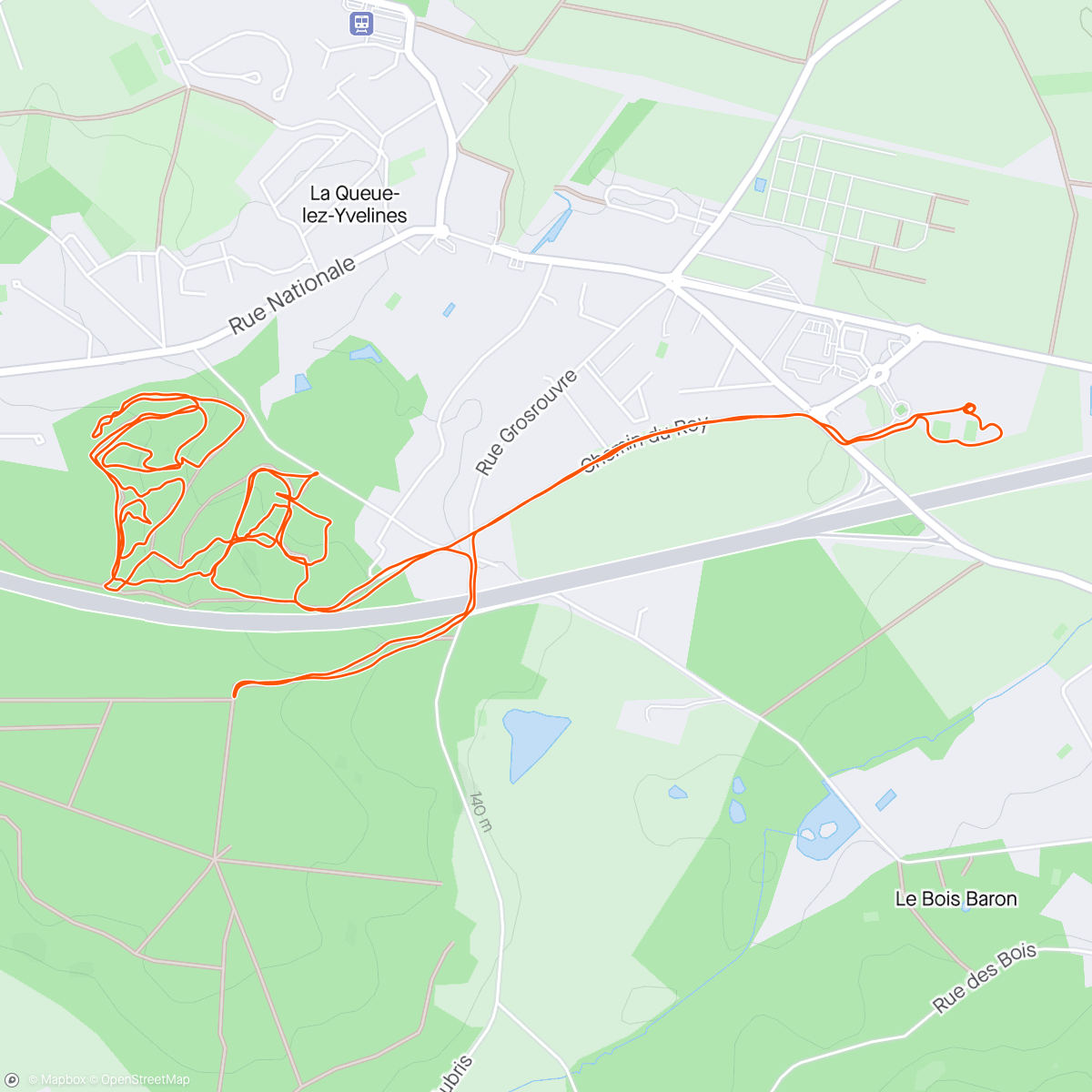 Map of the activity, Trail pendant le bad