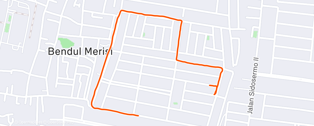 Map of the activity, Outdoor run