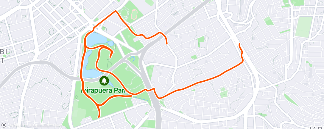 Map of the activity, Fartlek 6x2' on/2' off + trote resenha