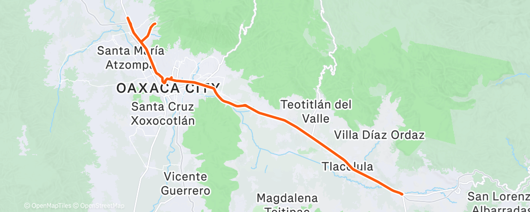 Map of the activity, Day 6: Donut Ride