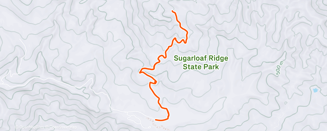 Map of the activity, above the fog