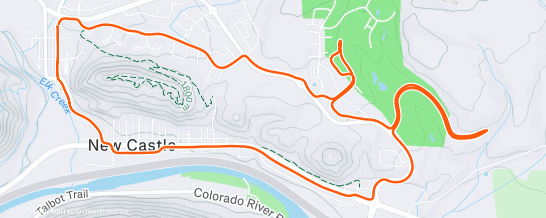 Map of the activity, Morning Run