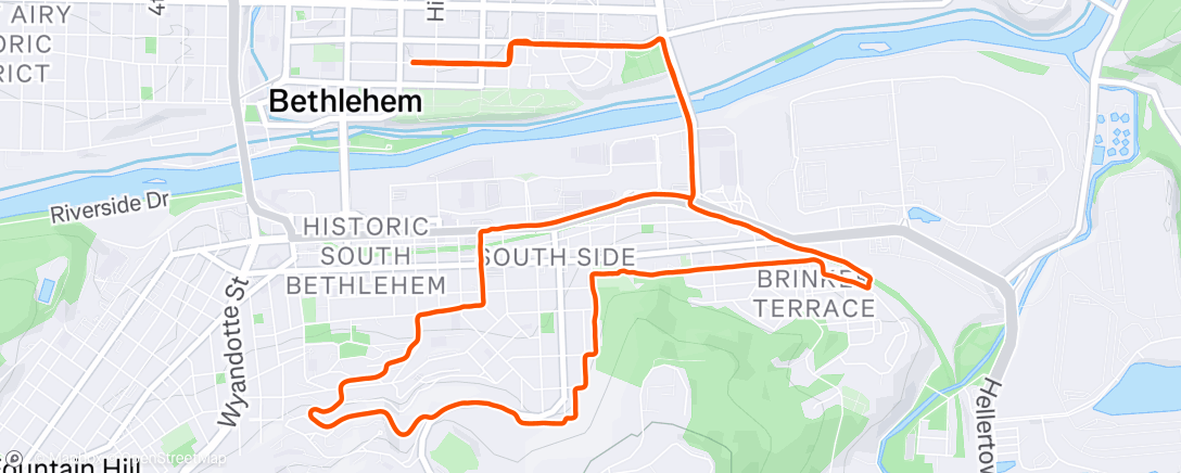 Map of the activity, Morning Run