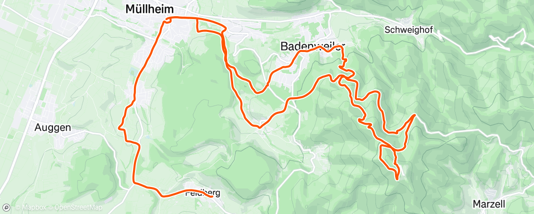 Map of the activity, eMTB - BlauenTrailBallern