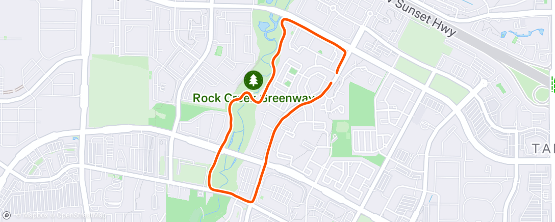 Map of the activity, Afternoon Walk