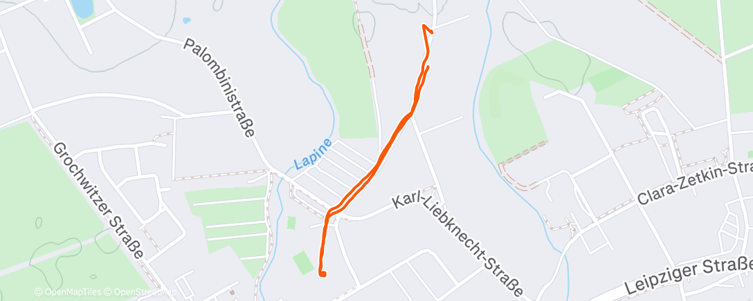 Map of the activity, Lunch Walk