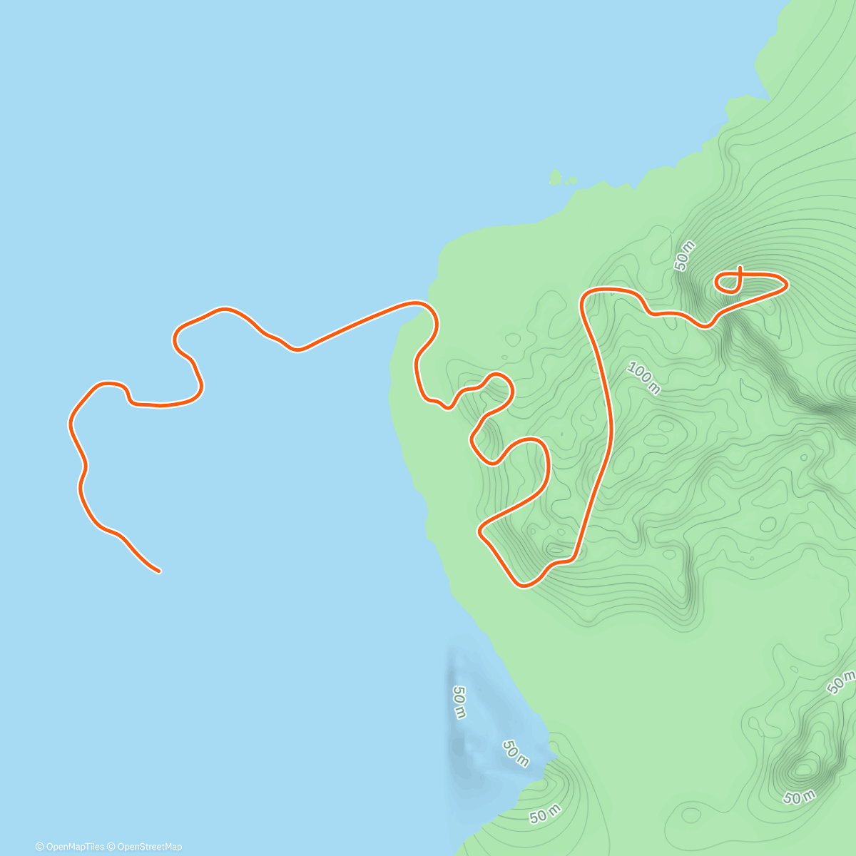Map of the activity, Zwift - Downtown Eruption in Watopia