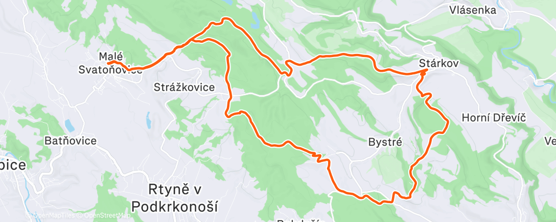 Map of the activity, Morning Trail Run