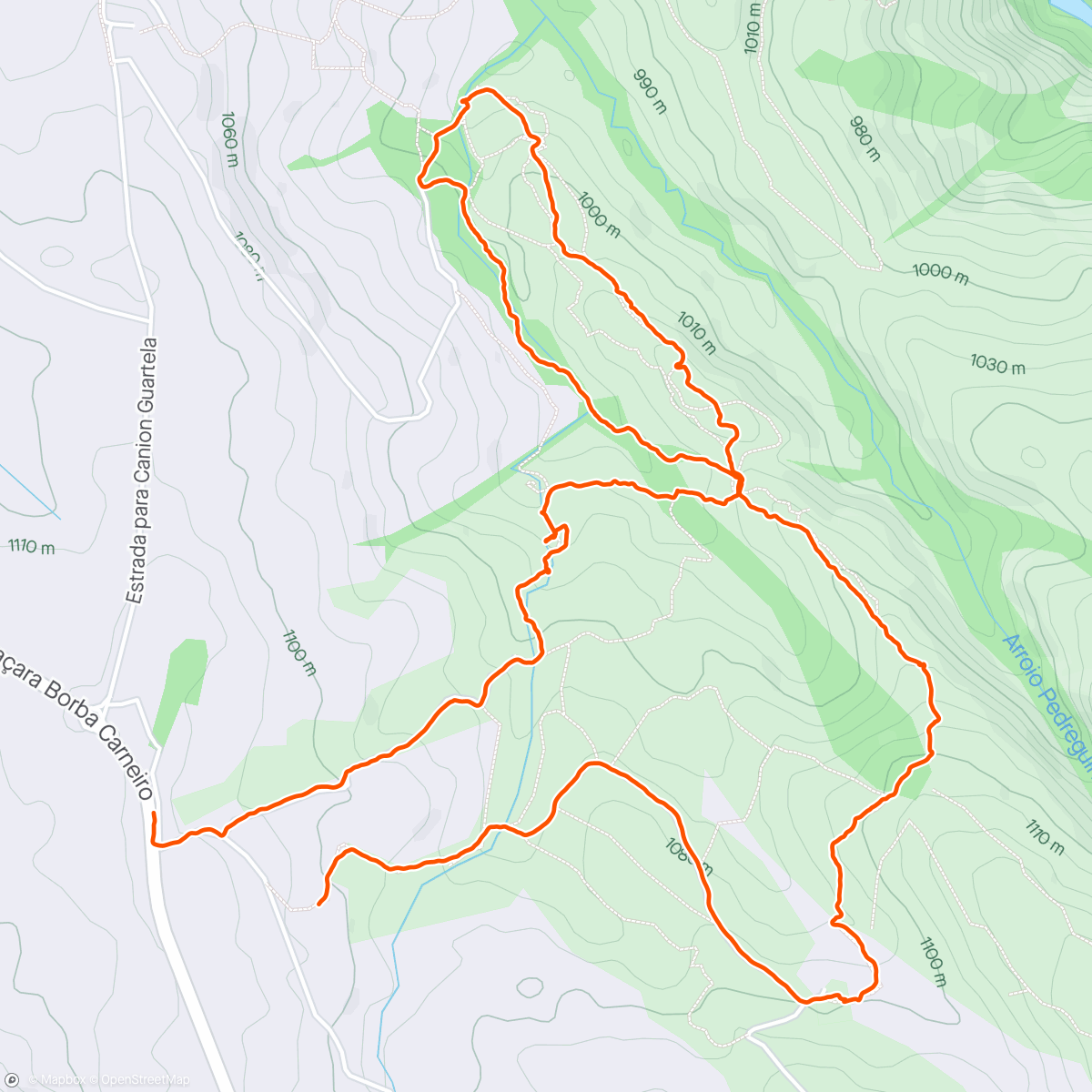Map of the activity, Caminhada  Na Natureza Tibagi
