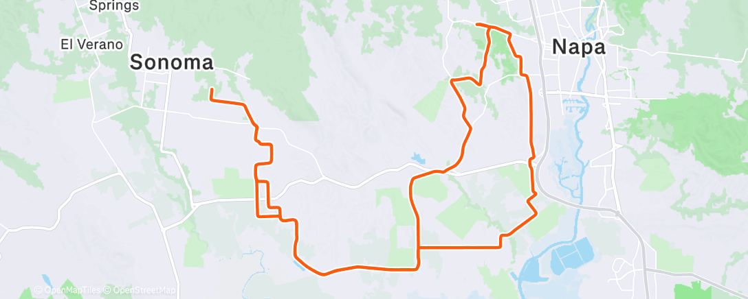 Map of the activity, Morning Ride
