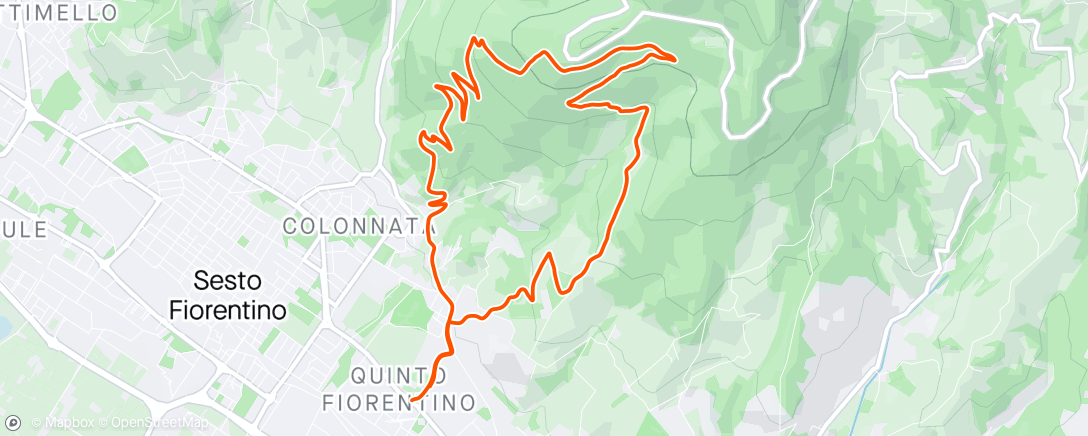 Map of the activity, Trail sul Morello … Torre Baracca e ritorno