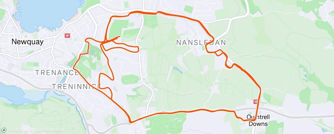 Map of the activity, Midweek Half