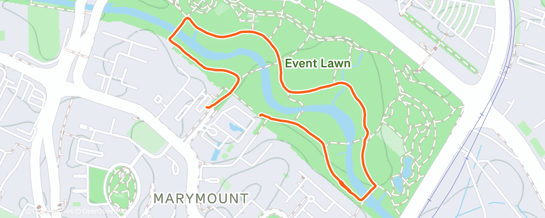Map of the activity, Afternoon Run