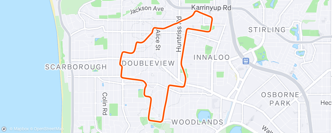 Map of the activity, Afternoon Ride