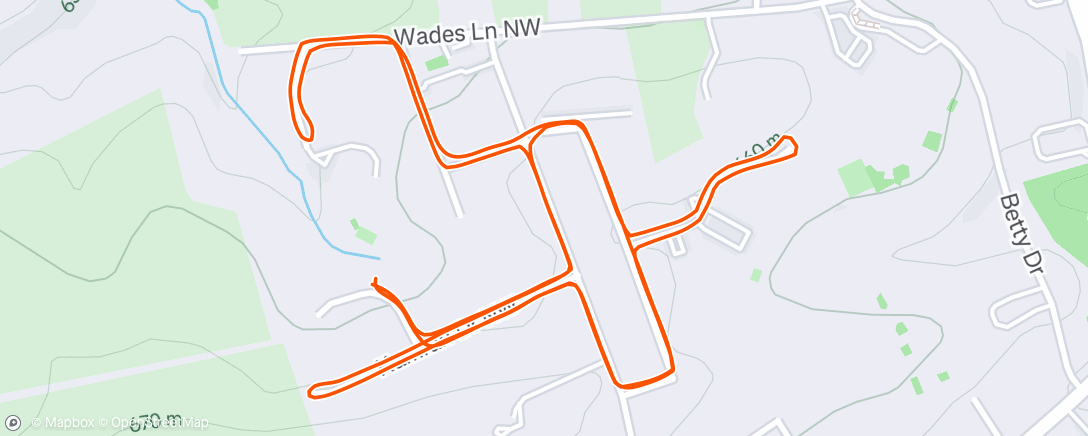 Map of the activity, Afternoon Walk