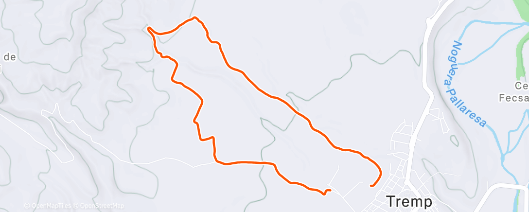 Map of the activity, Carrera de montaña a la hora del almuerzo