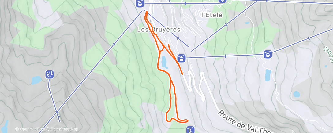 Map of the activity, Morning Run