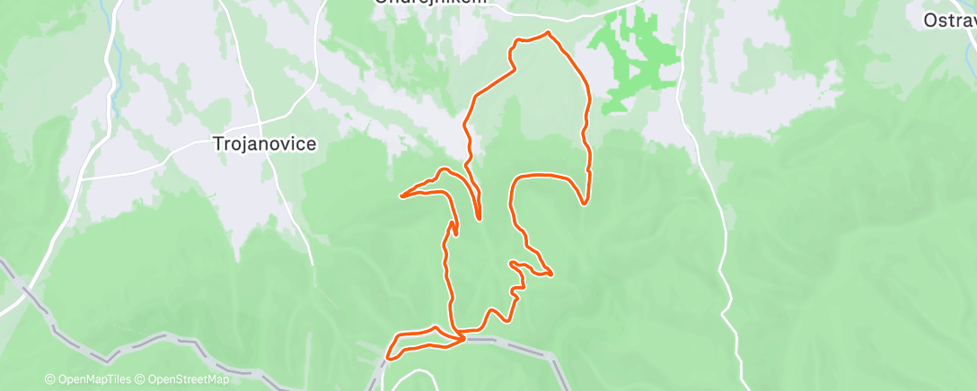 Карта физической активности (Morning Trail Run)