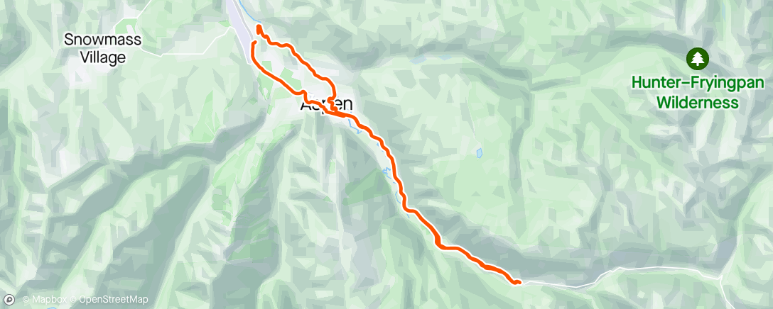 Mapa de la actividad, Up the pass