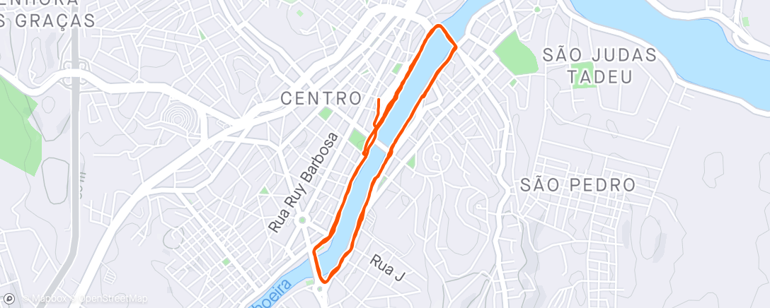 Map of the activity, Corrida vespertina