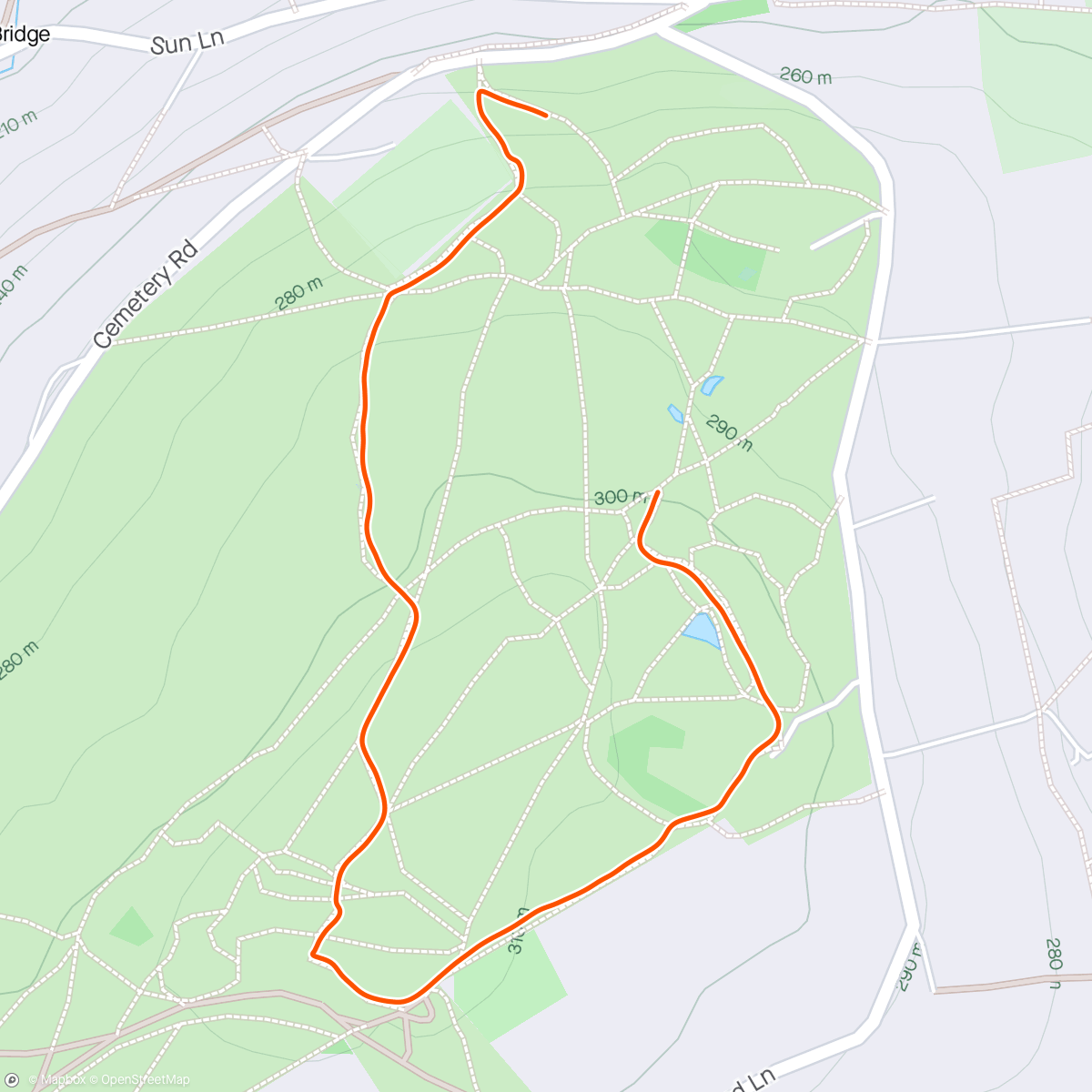 Map of the activity, Bunny Run relay leg 2