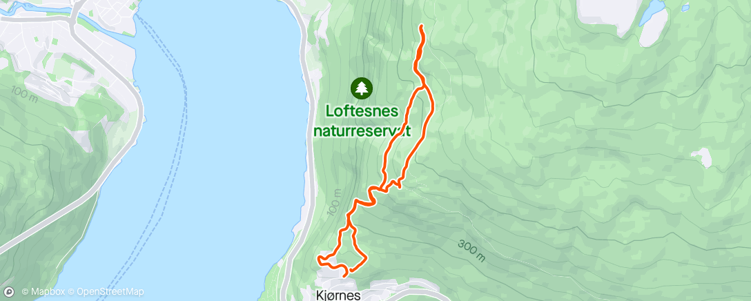 Map of the activity, Loftesnesfjellet