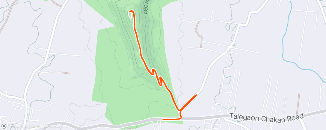 Map of the activity, Sunday Hill Easy Run