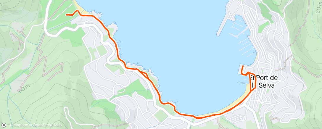 Mapa da atividade, Caminata a la hora del almuerzo