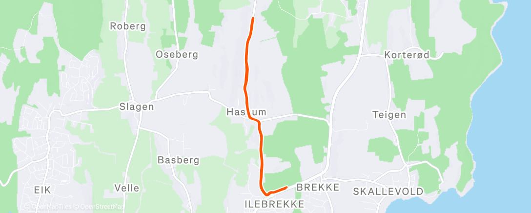 Map of the activity, Morning Run