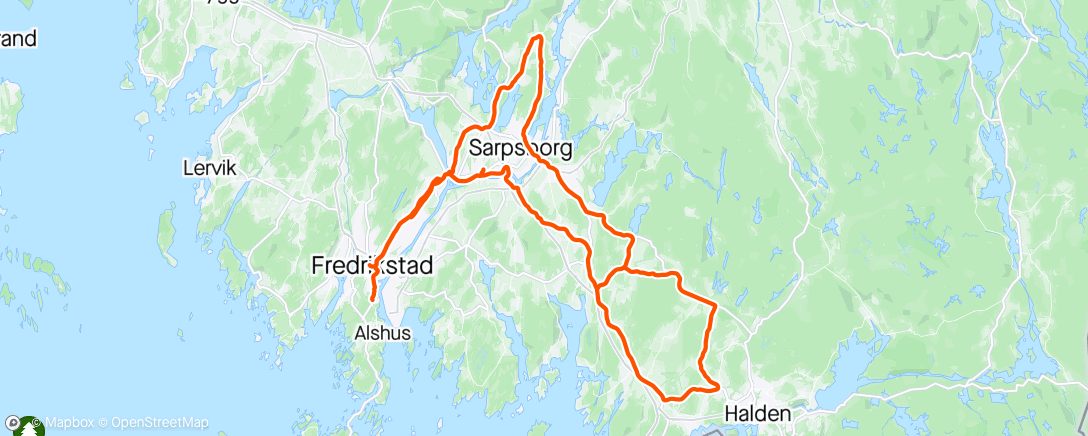 Map of the activity, Ute på hjul med Dag J-Moe 😃