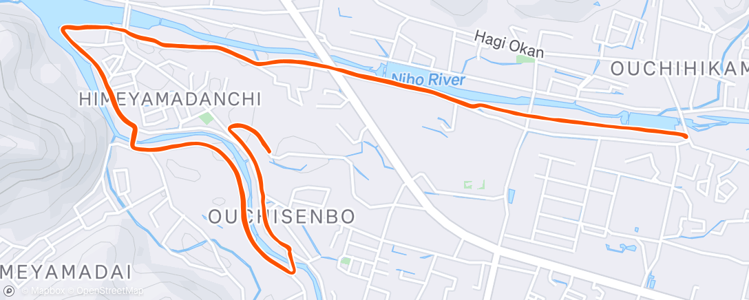 Map of the activity, 夕方のランニング