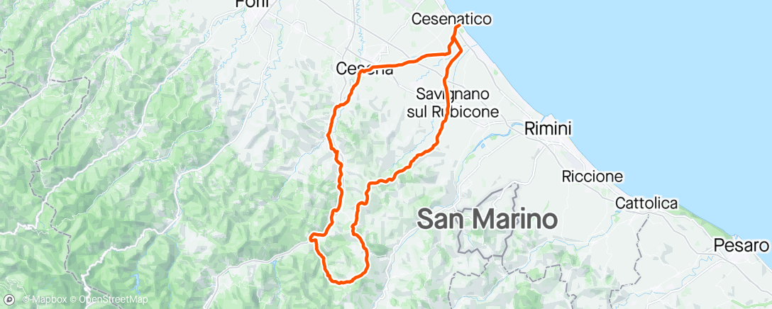 Map of the activity, Sarsina-Agatha Feltria
