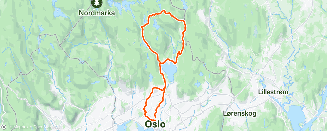 Map of the activity, Maridalsalpene i prima vær