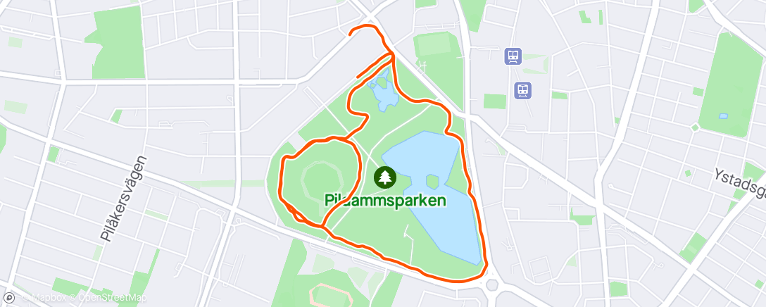 Map of the activity, Pildammsparken med Mart