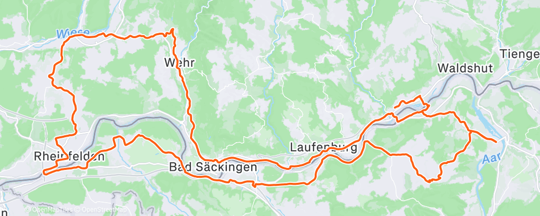 Map of the activity, Fahrt am Morgen