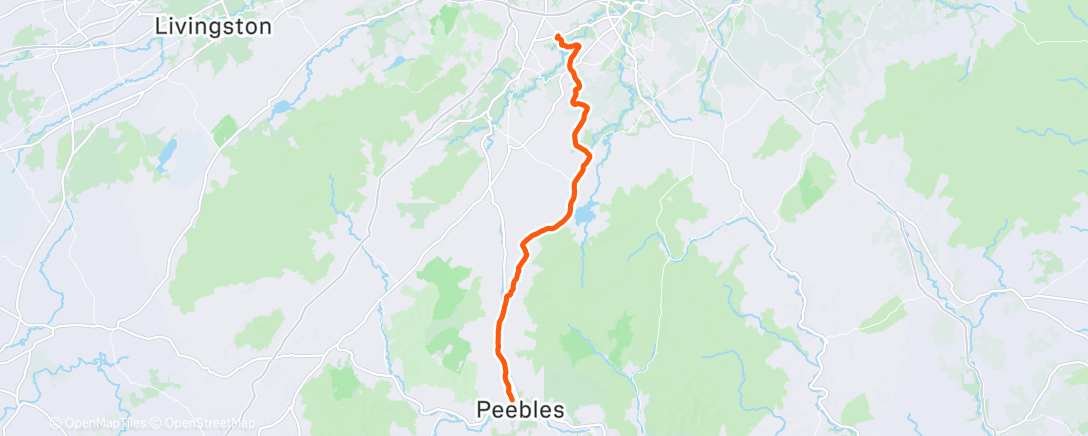 Map of the activity, Afternoon Ride