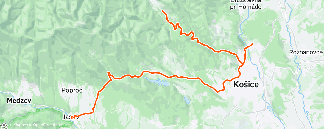 Map of the activity, Silniční kolo