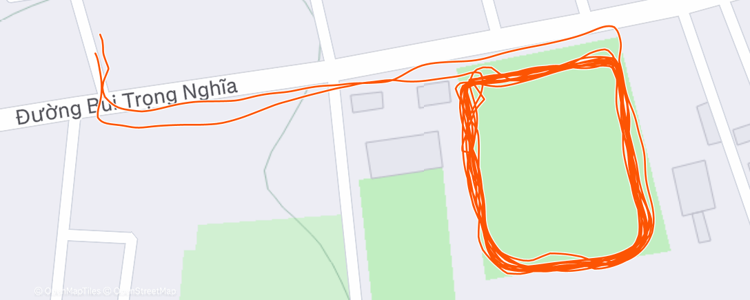 Map of the activity, Evening Run