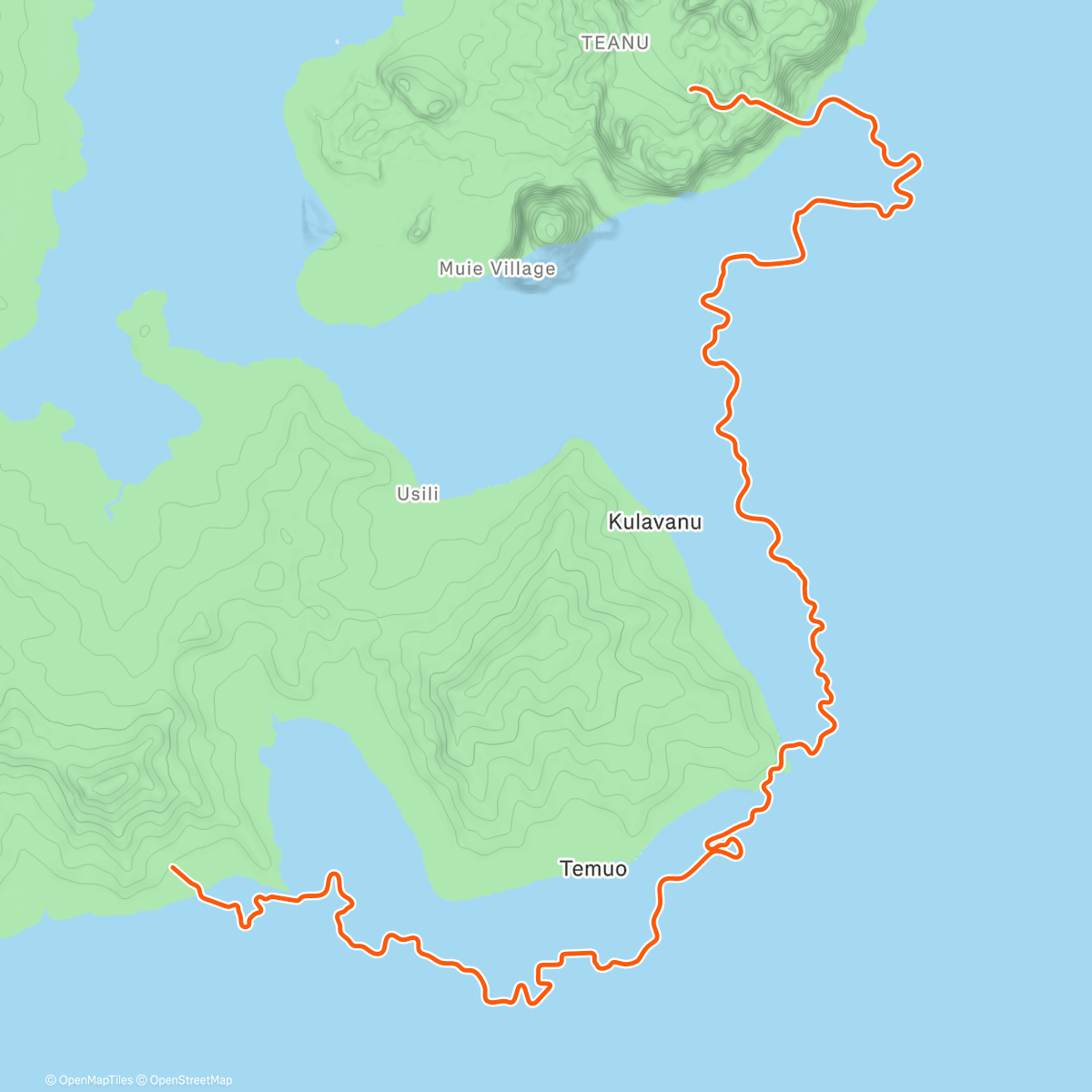 Карта физической активности (Zwift - Going Coastal in Watopia)