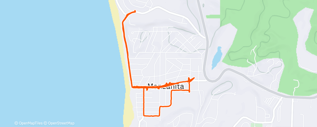 Map of the activity, Manzanita afternoon loop