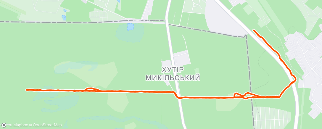 Map of the activity, Morning Run