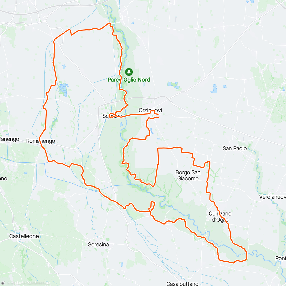 Mapa da atividade, 100km10castelli
