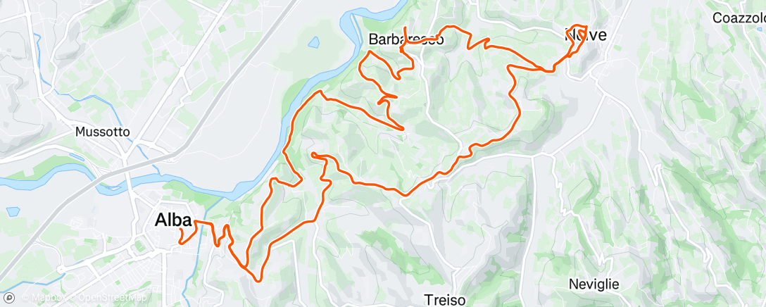 Map of the activity, Barbaresco Loop #langhe