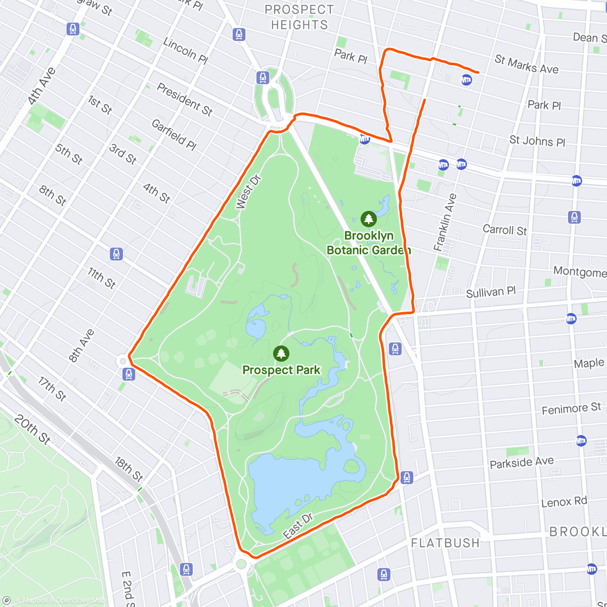 Map of the activity, Morning Run