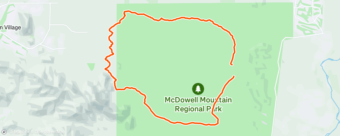 Map of the activity, Afternoon Mountain Bike Ride