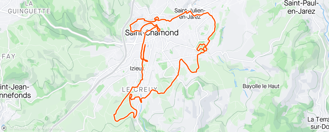 Mapa da atividade, Trail urbain de st Chamond 1ere fois