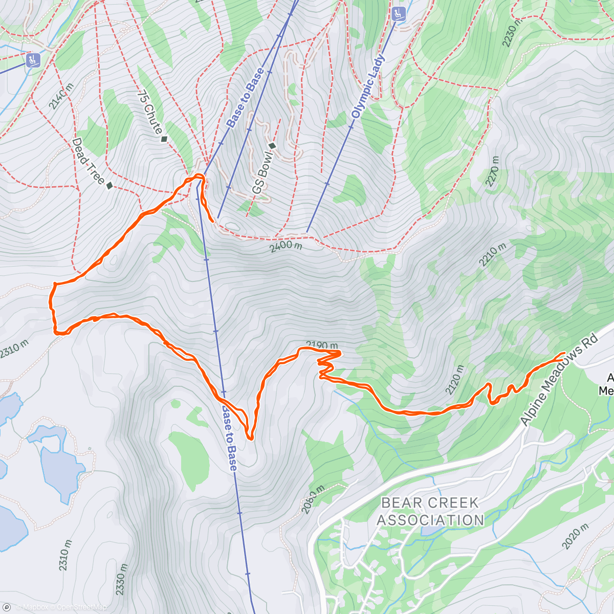 Map of the activity, Five lakes to KT22 - Happy Father’s Day to all my Strava friends!