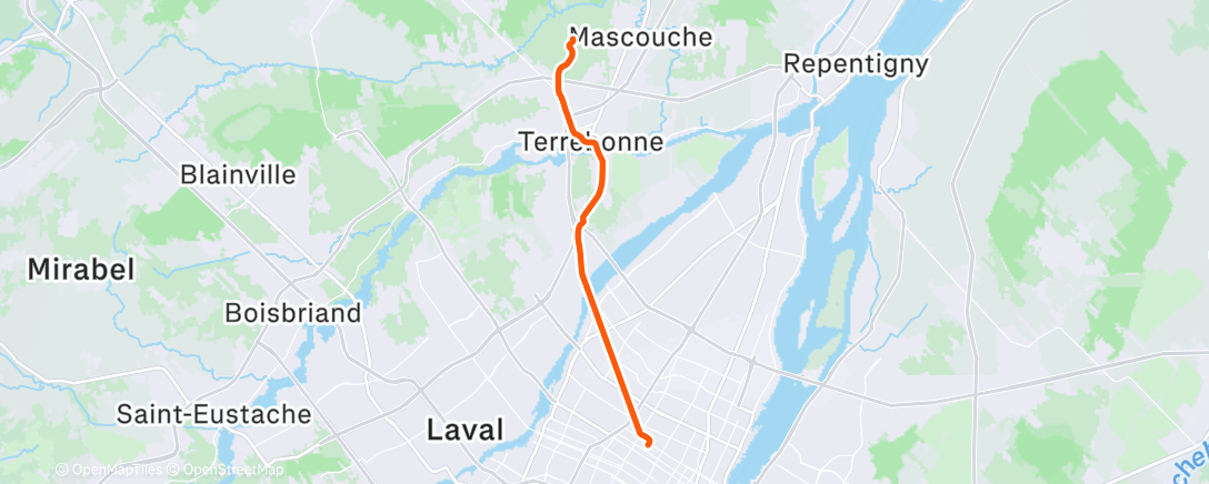 Map of the activity, Gravel le matin