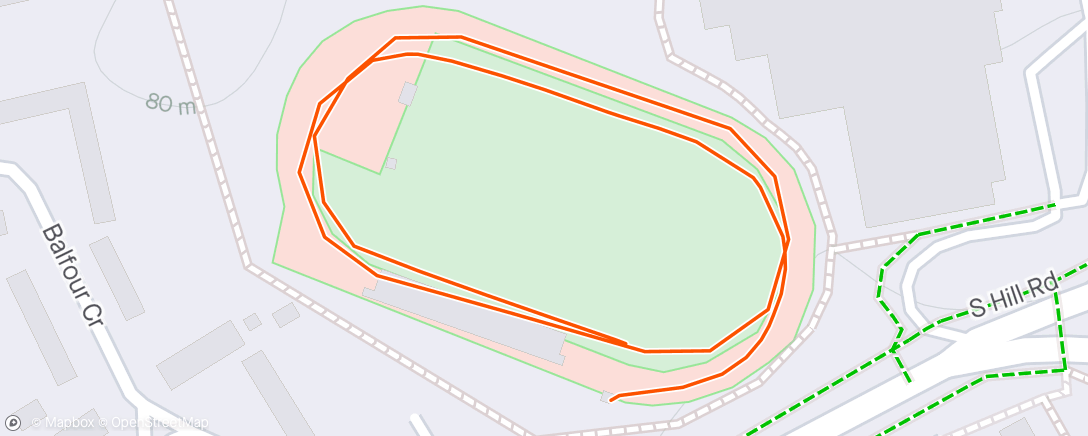 Map of the activity, Track warm up