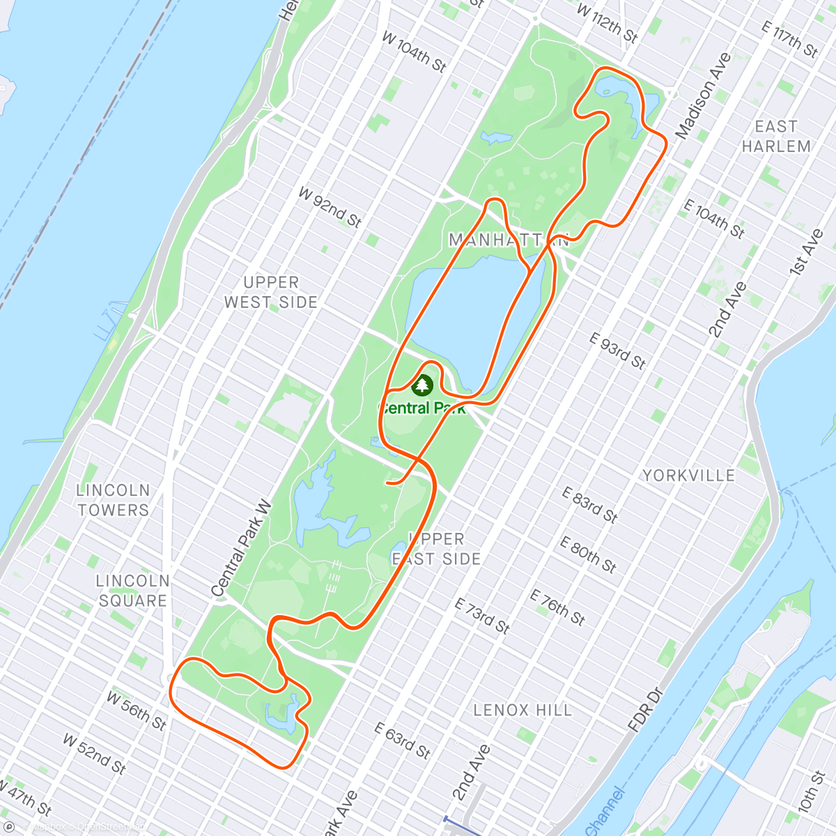 Map of the activity, Zwift - Race: Club Ladder 2996 (E) on The Highline in New York 🥇
